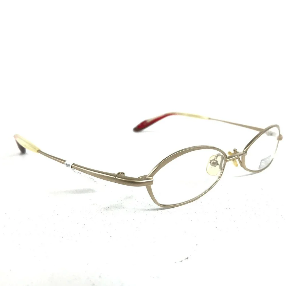 BCPC BP-149 COL.03 Eyeglasses Frames Red Gold Round Oval Full Rim 47-17-134